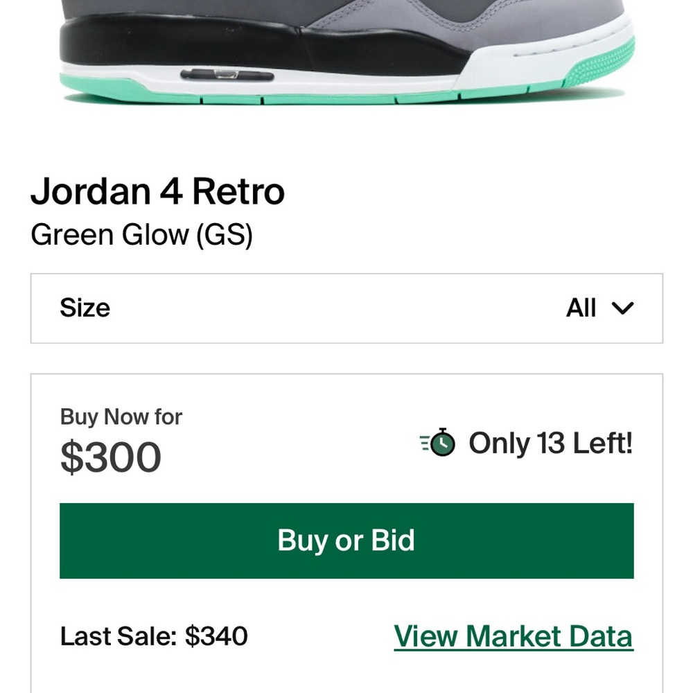 Jordan 4 Green Glow - Picture 9 of 9